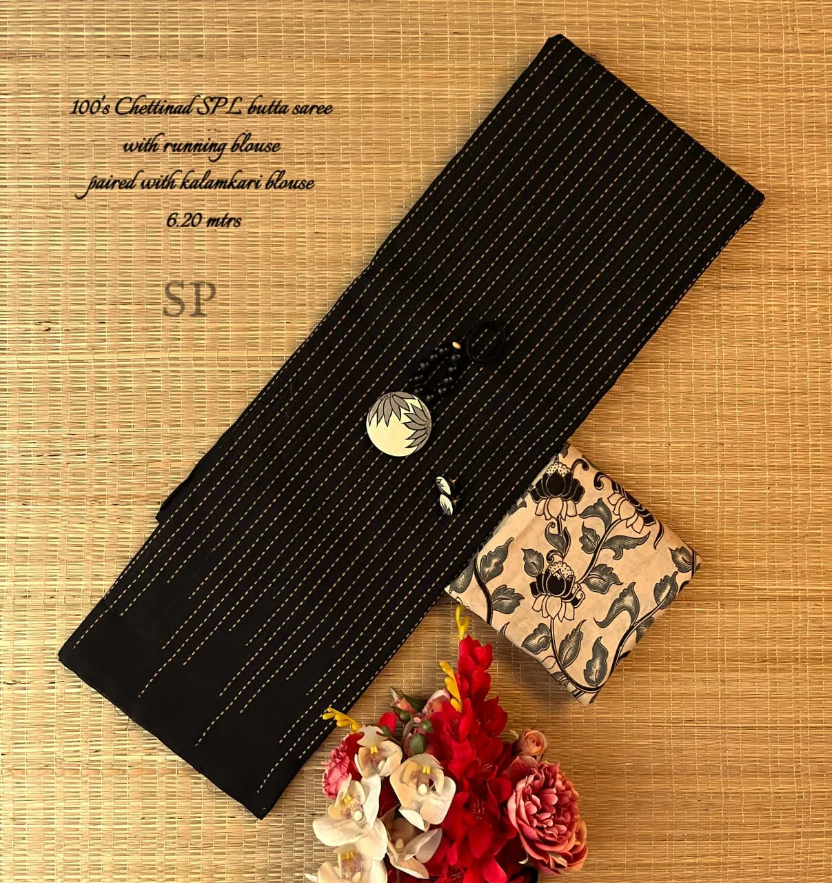 Chettinad Daily Wear Cotton Saree with Running Blouse